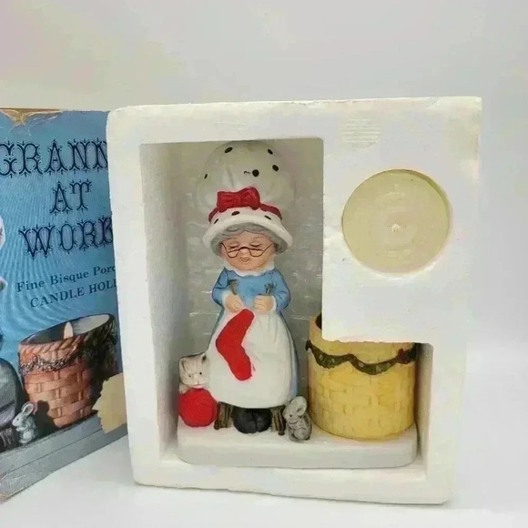 Vintage Granny At Work Holiday Christmas Jasco 1978 New OPEN BOX - Picture 10 of 10